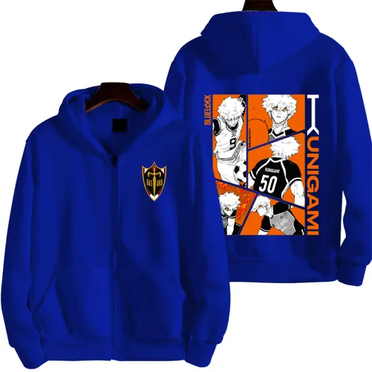 Blue Lock Kunigami Rensuke Men Zipper Hoodie