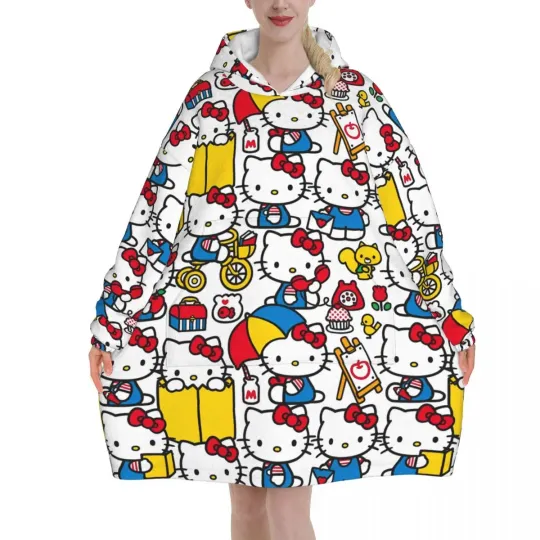 Lovely Hello Kitty Blanket Hoodie