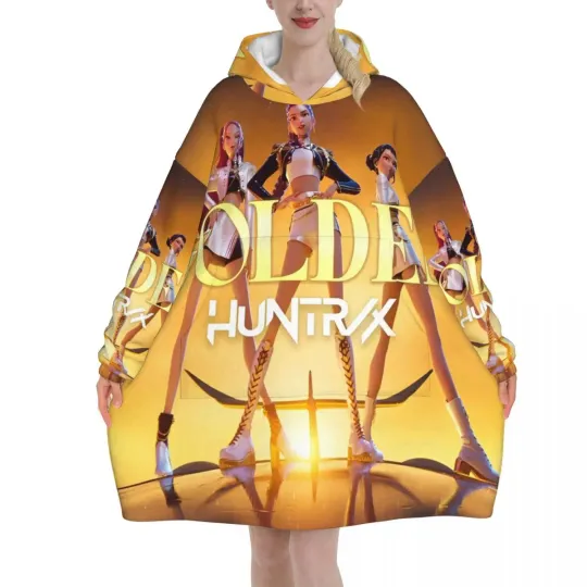 Kpop Demon Hunters Huntrix Blanket Hoodie