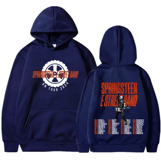 Bruce Springsteen and E Street Band 2024 Tour Hoodies, Men Women Fashion Harajuku Long Sleeve Oversized Streetwear