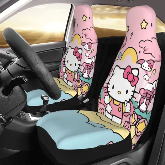 Hello Kitty Cartoon Car Seat Covers
