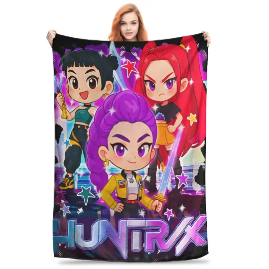 Kpop Demon Hunters Fleece Blanket