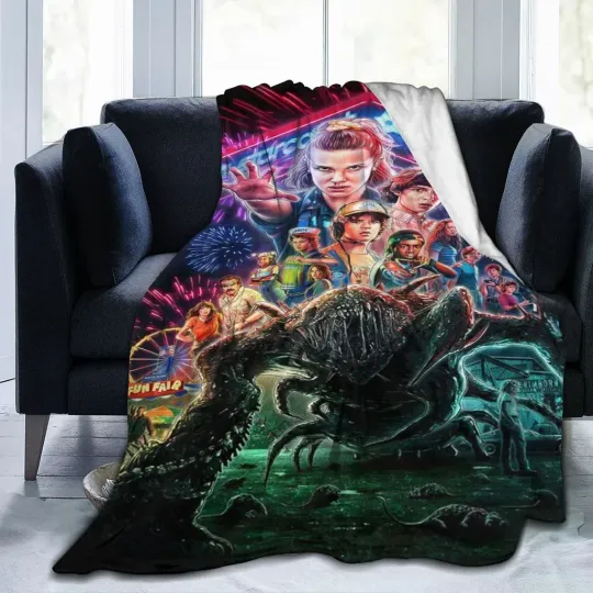 Stranger Things Microfiber Flannel Throw Blanket