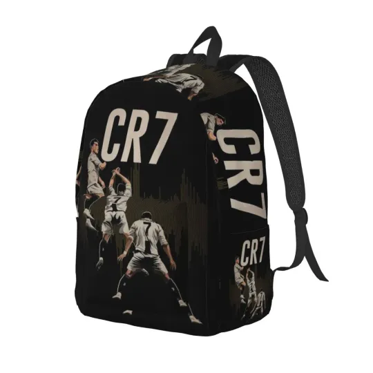 CR7 Ronaldos Backpack for Men and Women, Laptop Shoulder Bag, Student and Work Daypack, Gift