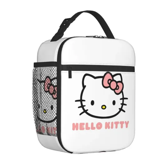 Cute Hello Kitty Logo Insulated Lunch Bag
