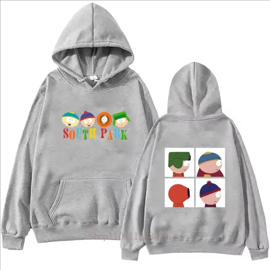 Men Clothing South Park Cute Print Hoodies Fall Winter Women Casual Fashion Long Sleeve Tops Y2K Fleece Pullover Sweatshirts