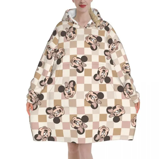 Mickey Mouse Cartoon Blanket Hoodie Oversized