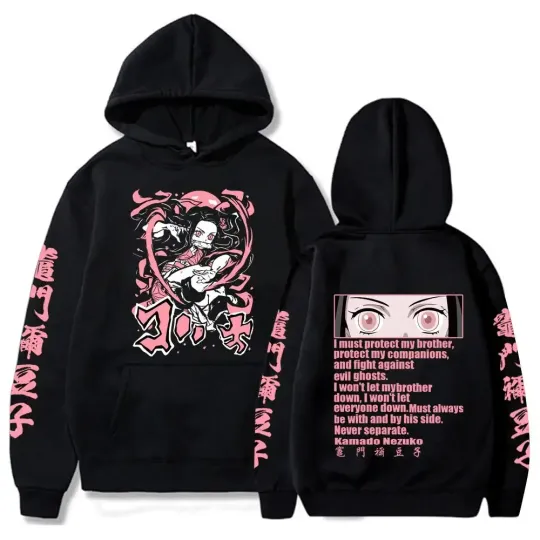 Anime demon Kamado neko Kyo Rengokoo Kyoujurou Hoodies Harajuku Akaza Agatsuma zenittsu Streetswear Tops Pullover Sweatshirt