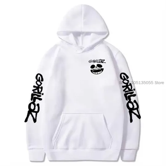 Gorillaz Hoodie Sweatshirt Oversized Hoodies Hip Hop Hoody Unisex Coats Fleece Warm Pullovers Sudader for Autumn and Winter
