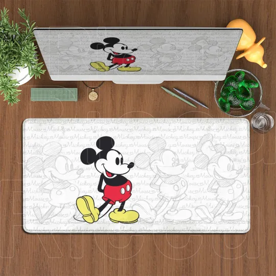 Large Mouse Pad Disney Mickey Mouse Cartoon Keyboard Mousepad Xxl Computer Gaming Rubber Non-slip Office Desk Mat PC Accessories