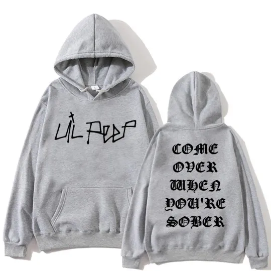 Rapper Lil Peep Come Over When You're Sober Hoodies Men Women Fashion Hip Hop Long Sleeve Warm Oversized Y2k Clothes Tracksuit