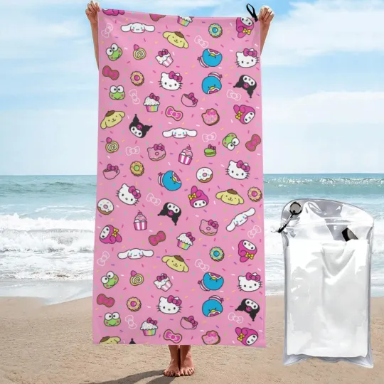 Sanrio Hello Kitty Merch Towel for Beach Pool Summer