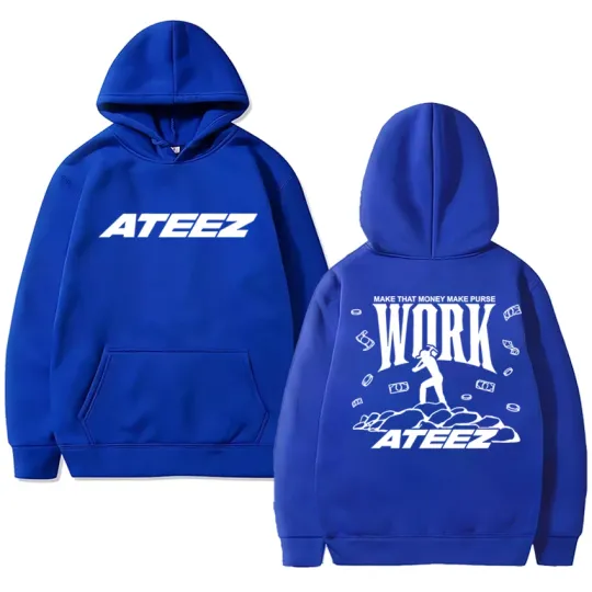 Kpop Ateez world Tour 2025 Double Sided Hoodie