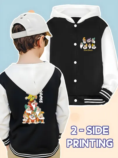 Disney Seven Dwarfs Hooded Varsity Jacket