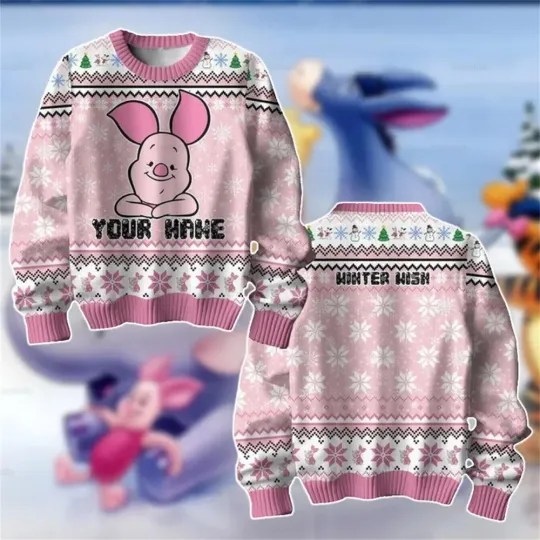 Disney Winnie the Pooh and Friends Ugly Christmas Sweater Boys and Girls 3D Sweater Winter Sweatshirt Christmas Gift 2025