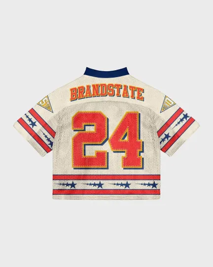 American Y2K Graphic Mesh Baseball Jersey T-shirt