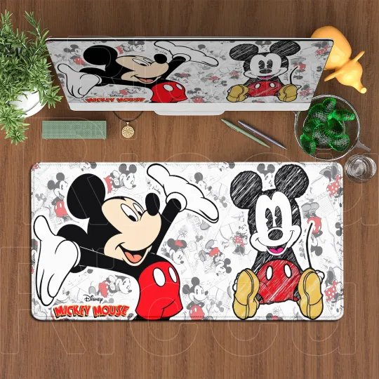 Large Mouse Pad Disney Mickey Mouse Cartoon Keyboard Mousepad Xxl Computer Gaming Rubber Non-slip Office Desk Mat PC Accessories