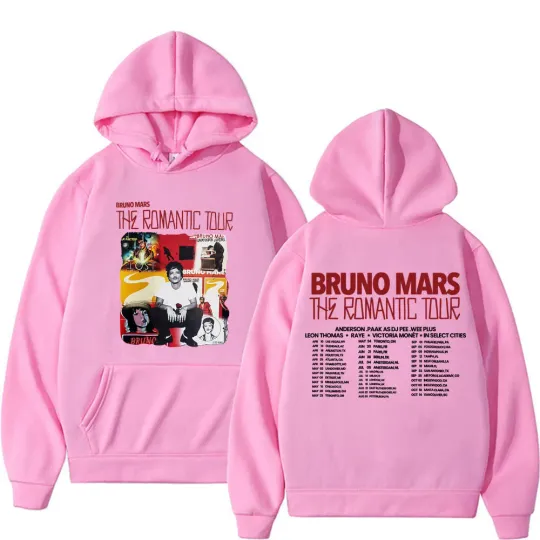 Rapper Bruno Mars Romantic Tour 2026 Concert Hoodies