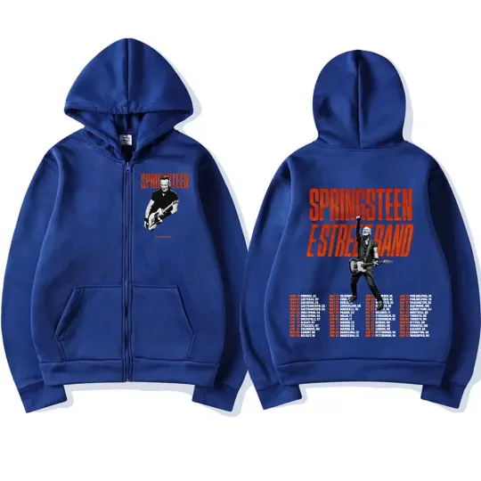 Bruce Springsteen and E Street 2024 Tour Zipper Hoodies