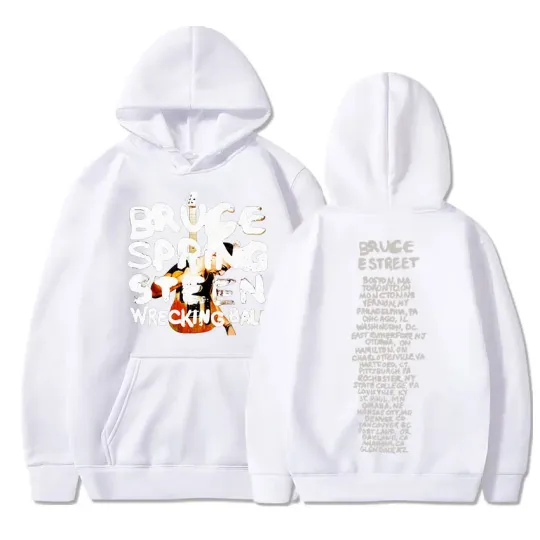 Rock Singer Bruce Springsteen Wrecking Ball Tour Hoodies, Men Women Fashion Vintage Casual Loose Pullovers Fans Gift