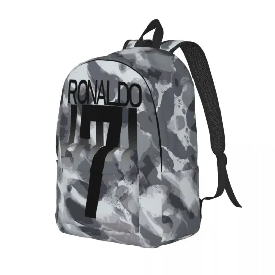 CR7 Ronaldos Backpack for Men and Women, Laptop Shoulder Bag, Student and Work Daypack, Gift