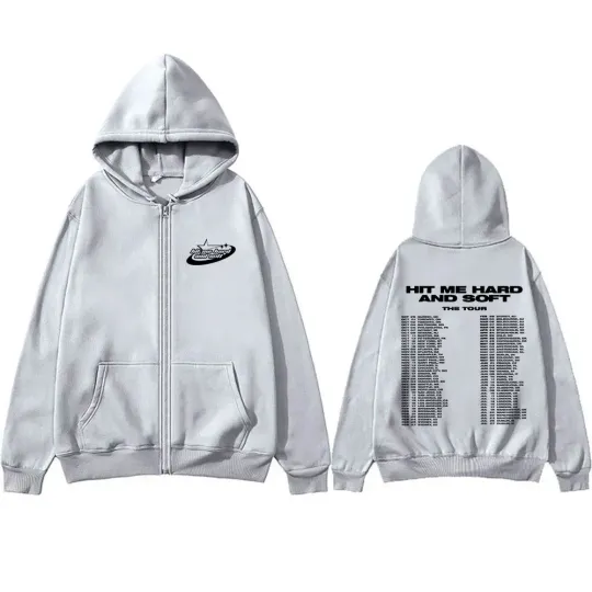 Hit Me Hard and Soft Tour 2024 Zipper Hoodie