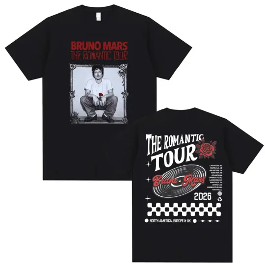 Bruno Mars The Romantic Tour 2026 T Shirt