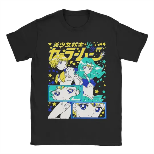 Sailors Moons Chibiusa Cartoon T Shirts Men Cotton Funny T-Shirt Crew Neck Tees Short Sleeve Tops Gift Idea