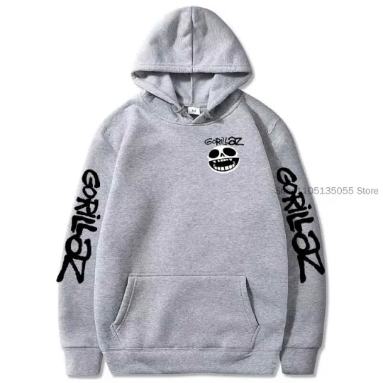 Gorillaz Hoodie Sweatshirt Oversized Hoodies Hip Hop Hoody Unisex Coats Fleece Warm Pullovers Sudader for Autumn and Winter