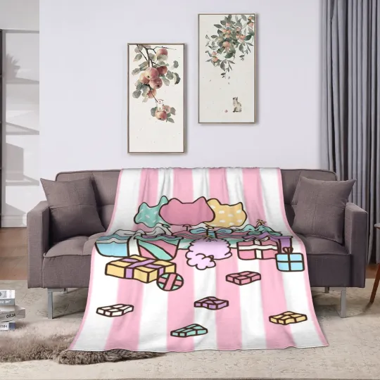 Pusheens Cat Throw Blanket
