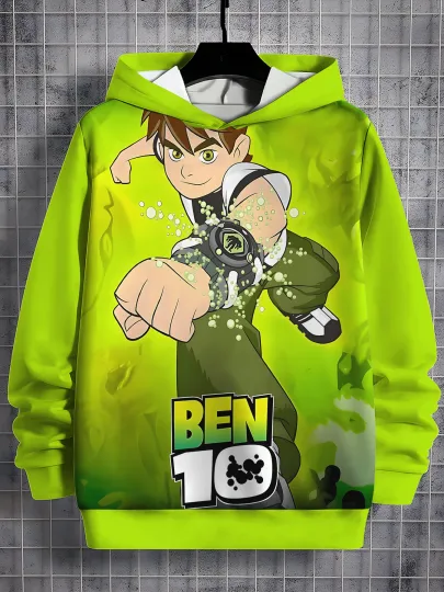 Cartoon Ben 10 Men's hoodie Autumn Casual Long Sleeve 3D Printing Man Tops Fashion New Streetwear Casual Men's Hooded
