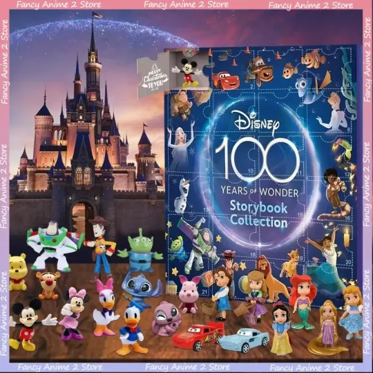 2025 Christmas Mickey Mouse Minnie Advent Calendar Blind Box 24 Days Countdown Surprise Blind Box Random Toys Gifts New Year