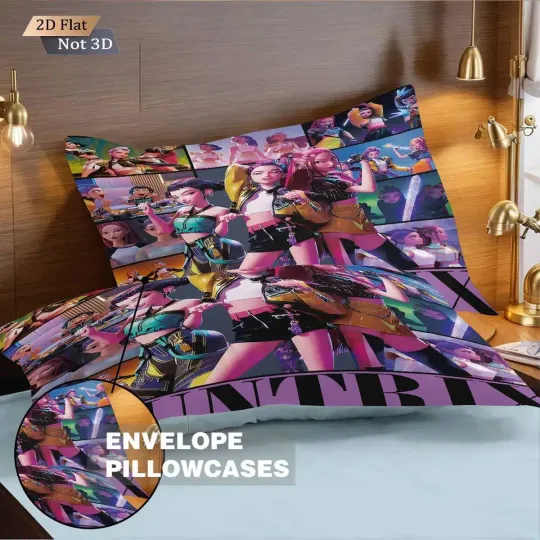 Kpop Devil Girl Group Print Coreless Bedding Set