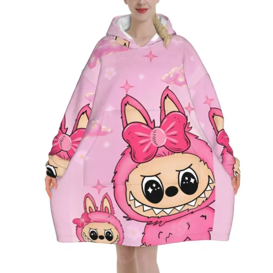 Oversized Labubu Blanket Hoodie
