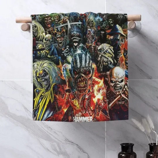 Metal Iron Maiden Band Soft Face Towel
