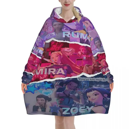 Kpop Demon Hunters Blanket Hoodie