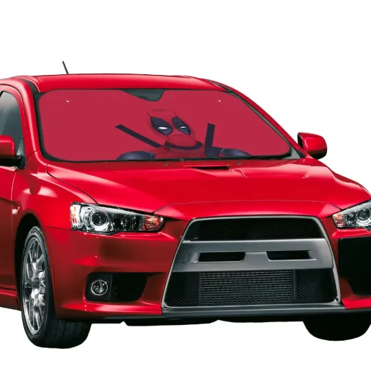 Deadpool Comic Cartoon Car Sunshade