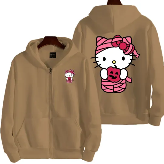 Men Christmas Hello Kitty Cartoon Hoodie