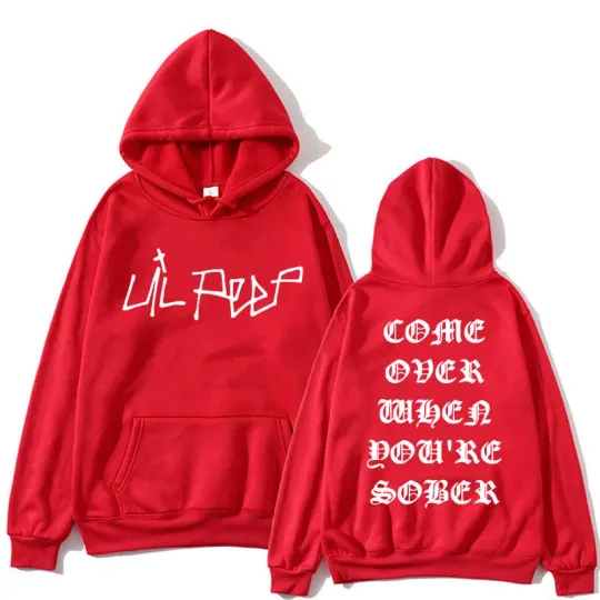 Rapper Lil Peep Come Over When You're Sober Hoodies Men Women Fashion Hip Hop Long Sleeve Warm Oversized Y2k Clothes Tracksuit