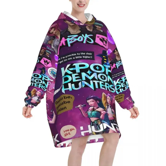 Kpop Demon Hunters Oversized Blanket Hoodie