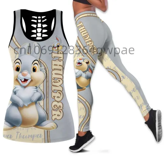 Disney Chip And Dale Hollow Tank Top Legging Sets, Gifts for Her