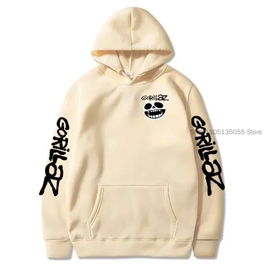 Gorillaz Hoodie Sweatshirt Oversized Hoodies Hip Hop Hoody Unisex Coats Fleece Warm Pullovers Sudader for Autumn and Winter