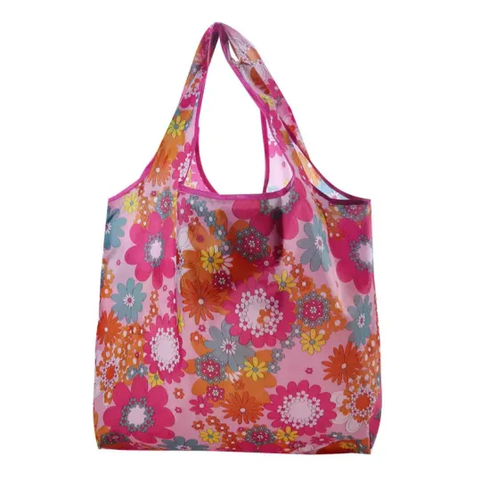 Pink Flower Shopping Tote Bag