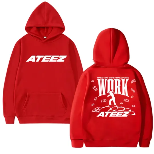 Kpop Ateez world Tour 2025 Double Sided Hoodie