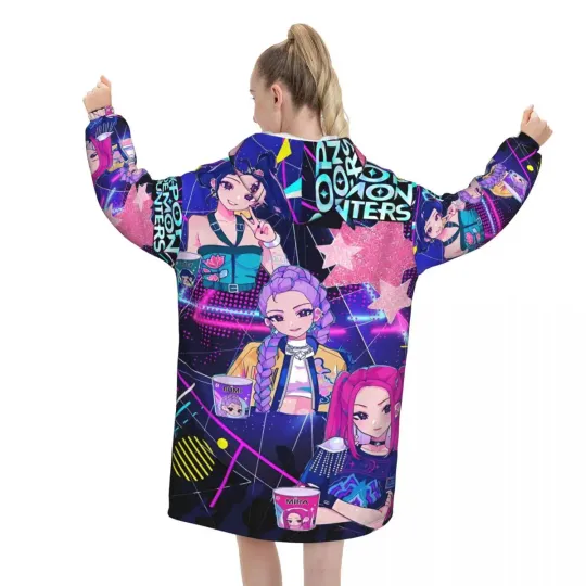Kpop Demon Hunters Huntrix Blanket Hoodie