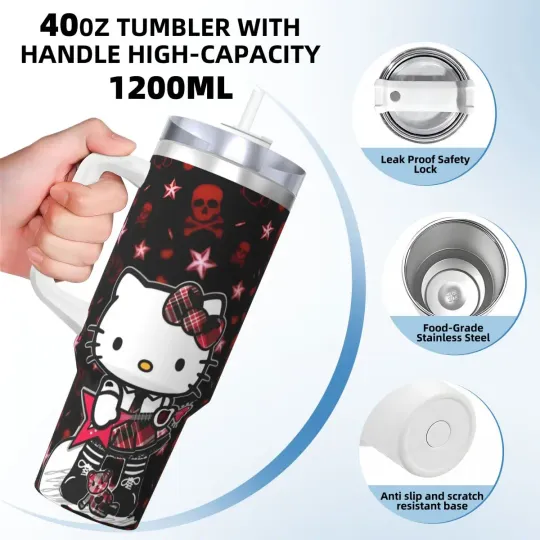 Hello Kitty  Tumblers 40 oz With Handle | Christmas Gift