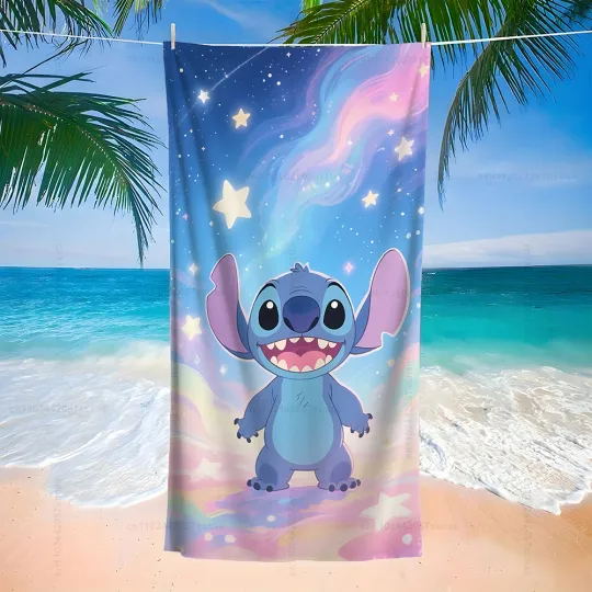 Discover Lovable Stitch Beach Towels