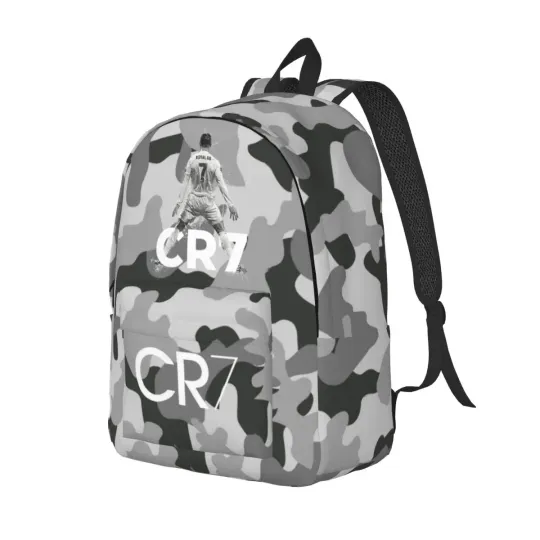 CR7 Ronaldos Backpack for Men and Women, Laptop Shoulder Bag, Student and Work Daypack, Gift