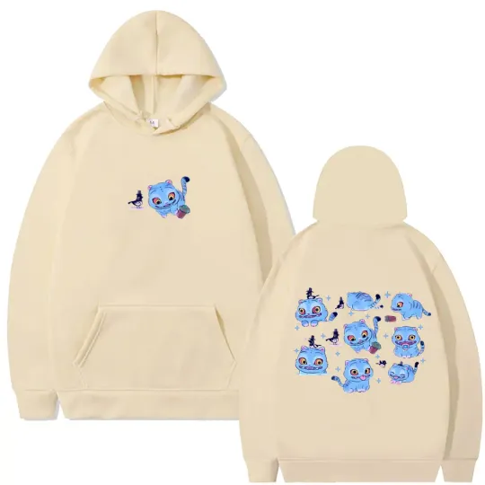 Kpop Demon Hunters Graphic Hoodie Funny Derpy Tiger Print Hooded