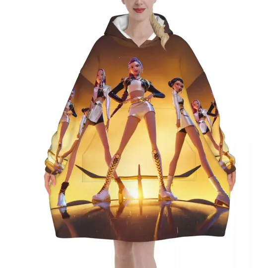 Kpop Demon Hunters Blanket Hoodie